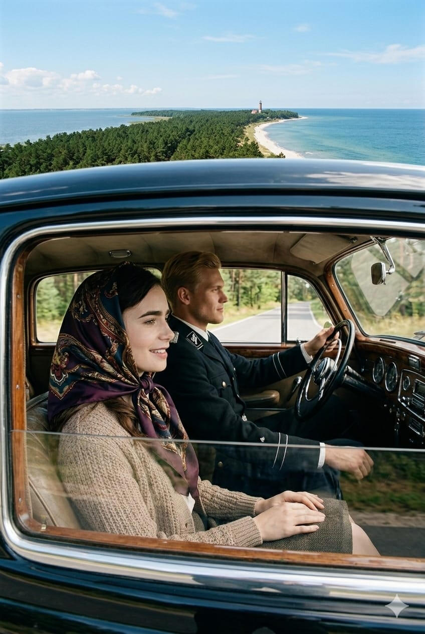 Indo para o lago, Jastarnia e a península de Hel ao fundo