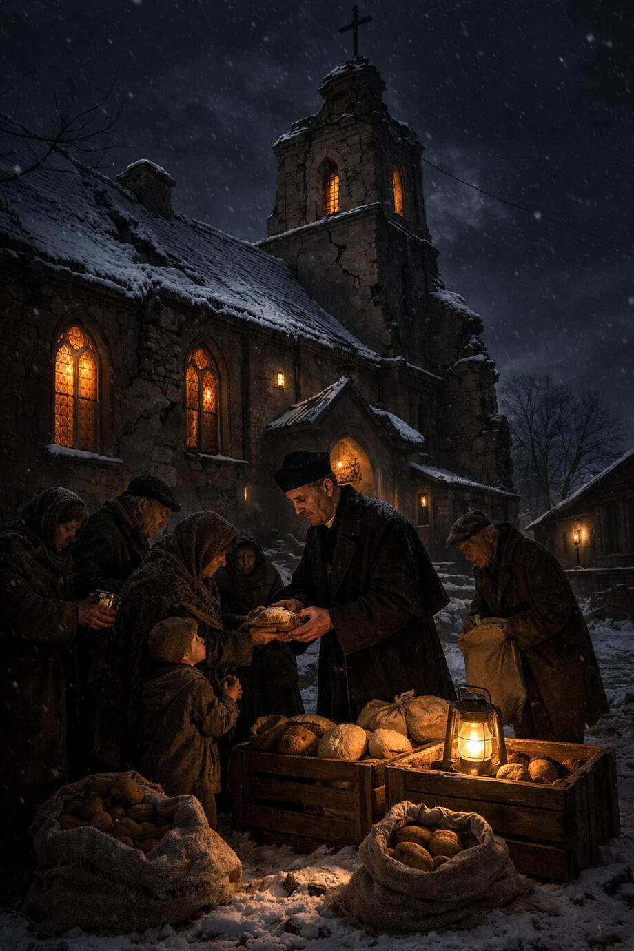 Comida sendo desviada para os famintos